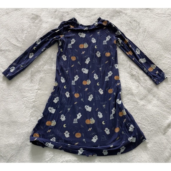Bellabu Bear Bamboo Halloween Ghost Pumpkin Blue Bats Dress 4T - Picture 4 of 5